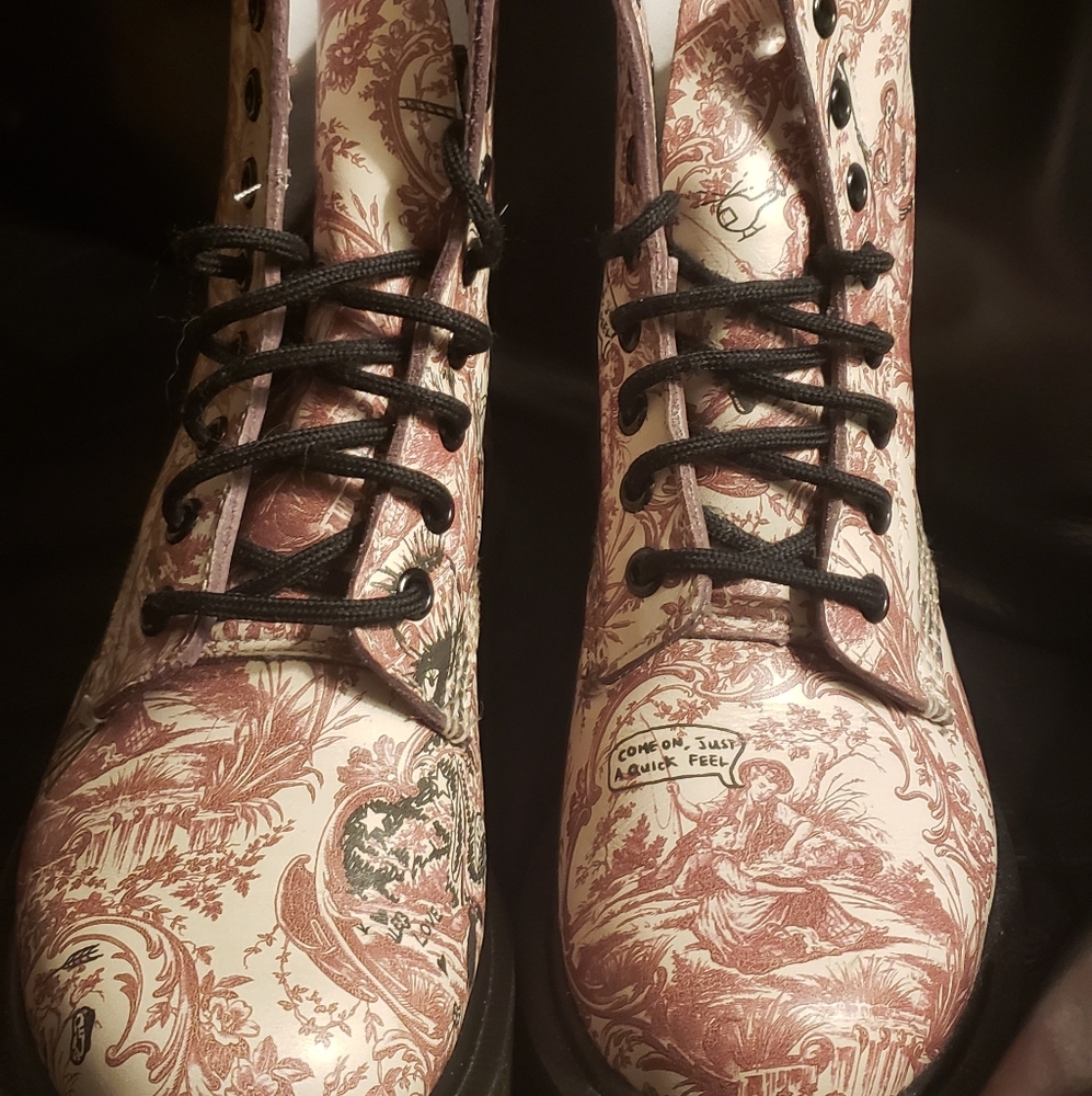 Dr Marten's vandalised jouy